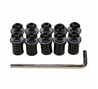 Pièces de vis 10 Pièces Moto Pare-Brise Carénage Boulon Vis Kit Bien Écrous M5 15mm(Nero)