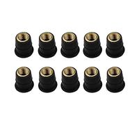 Pièces de vis 10 Pièces Moto Pare-Brise Écrous M4 M5 M6 Caoutchouc Carénage Boulon Écrou Attache Universel Vis Accessoires(M5)