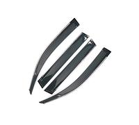 Pièces de vitres de voiture Voiture Windows Visières Déflecteurs Pluie Sourcils Gardes Auvent Pare-Brise Accessoires Pour Golf 7 Mk7 VIII 2013-2016(Black with chrome)