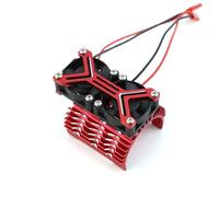 Pièces de Voiture RC Compatible avec Arrma pour Traxxas 1/7 1/8 RC Car pour Fit 4068 4074 4082 4268 4274 Moteurs Dissipateur Thermique Double 20000 TR/Min Ventilateur Refroidissement 40-42mm(Red)