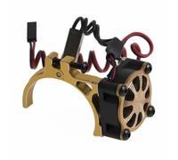 Pièces de Voiture RC Compatible avec Axial SCX10 pour Traxxas TRX4 1/8 1/10 RC Car 540 550 3650 3660 Ventilateur De Refroidissement De Dissipateur Thermique De Moteur avec Capteur Thermique(Yellow)