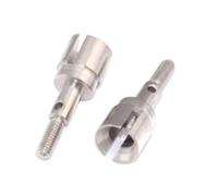 Pièces de Voiture RC Compatible avec HSP 02033 Roue en Acier 1/10 Essieu 4 Roues Motrices pour Nitro Power pour Monster Truck RC Car pour 94123/94111/94106/94107/94103(Silver)