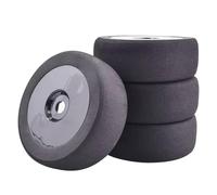 Pièces de Voiture RC Compatible avec HSP pour HPI pour Racing À Niveau De Voitures De Course Accessoire De Remplacement 1/8 RC Pneus en Mousse Jantes De Roue 118 Mm Ensemble 17 Mm Hex(Black)