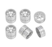 Pièces de Voiture RC Compatible avec Tamiya 1/14 Remorque Tracteur Camion Voiture Pièces De Mise À Niveau 6 Pièces Pneu De Roue Ensemble Complet Moyeu De Roue Avant Et Arrière en Métal