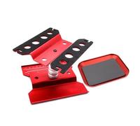 Pièces de Voiture RC Compatible avec Traxxas pour Axial pour Arrma 1/10 1/12 1/16 RC Car Work Stand Repair Workstation 360 ° Rotation Lift avec Plateau À Vis(Red)