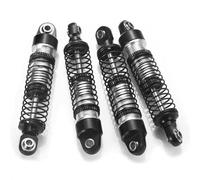 Pièces de Voiture RC Compatible avec Traxxas pour TRX4M TRX-4M 1/18 RC Crawler Car Upgrade Parts Accessories 4Pcs Amortisseur À Huile en Métal(Black)