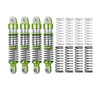 Pièces de Voiture RC Compatible avec Traxxas pour TRX4M TRX-4M 1/18 RC Crawler Car Upgrade Parts Accessories 4Pcs Amortisseur À Huile en Métal(Green)