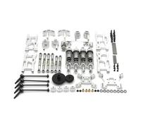 Pièces de Voiture RC Compatible avec Wltoys 144001 144002 144010 124017 124019 Kits Modification De Pièces Métalliques pour Ensemble D'amortisseurs À Bras Oscillant Accessoires De Voiture RC(Silver)