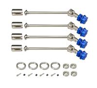 Pièces de voiture RC Pour 1/10 Pour Traxxas Pour Maxx Pour WideMaxx 4 Pièces Arbre Transmission Étendu En Acier Métallique CVD Avec Roue Cannelée Hex 8996X Mise À Niveau Voiture RC(Silver,A Set)