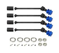 Pièces de voiture RC Pour 1/10 Pour Traxxas Pour Maxx Pour WideMaxx 4 Pièces Arbre Transmission Étendu En Acier Métallique CVD Avec Roue Cannelée Hex 8996X Mise À Niveau Voiture RC(Black,A Set)