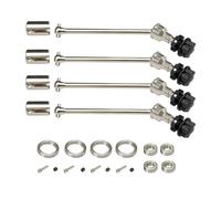 Pièces de voiture RC Pour 1/10 Pour Traxxas Pour Maxx Pour WideMaxx 4 Pièces Arbre Transmission Étendu En Acier Métallique CVD Avec Roue Cannelée Hex 8996X Mise À Niveau Voiture RC(Silver,C Set)