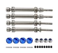 Pièces de voiture RC Pour 1/10 Pour Traxxas Pour Slash 4x4 2WD Pour Rustler Pour Stampede Pour Hoss rc Car Pièces De Mise À Niveau L'arbre Transmission Avant Arrière En Métal CVD(Silver,1 Set (4pcs))