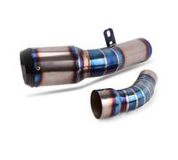 pièces d'échappement Alliage De Titane Pour ZX6R ZX636 Pour Ninja 2009-2020 Tuyau D'échappement De Moto Tuyau De Liaison Intermédiaire Queue Slip On(Type B)