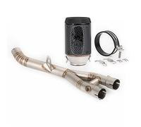 pièces d'échappement Embouts D'échappement Moto Tuyau Intermédiaire 61mm Silencieux En Fiber De Carbone Pour Y&amaha YZF R1 R1M 2015-2024 MT-10 2015-2021(Type A)