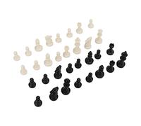 Pièces d'échecs de Remplacement Uniquement PS, Mini Figurines d'échecs en Plastique, 49mm de Hauteur, Roi pour fête, détente, Camping (Noir Blanc)