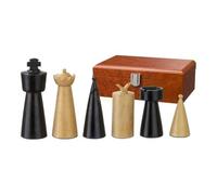 Pièces D'Échecs - Domitian - Bois - Style Moderne - Hauteur Du Roi 90 Mm