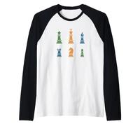 Pièces d'échecs du Roi au pion Manche Raglan