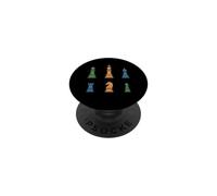 Pièces d'échecs du Roi au pion PopSockets PopGrip Adhésif