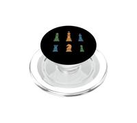 Pièces d'échecs du Roi au pion PopSockets PopGrip pour MagSafe