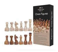 Pièces d'échecs en marbre - Ensemble complet avec pièces en marbre lestées | Compatibilité avec l'échiquier en marbre 40,6 x 40,6 cm | Élégance intemporelle dans les pièces d'échecs en pierre (corail