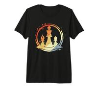 Pièces d'échecs Jeux de Table rétro T-Shirt Haut de Gamme