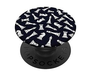 Pièces D'échecs Motif Échec Et Mat Grand Maître PopSockets PopGrip - Support et Grip pour Smartphone/Tablette avec un Top Interchangeable
