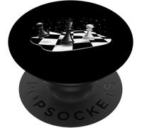 Pièces D'échecs Pion Échec Et Mat Grand Maître Joueur Popsockets Popgrip-Support Et Grip Pour Smartphone/Tablette Avec Un Top Interchangeable