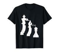 Pièces d'échecs Roi Dame Fou Tour et pion Silhouette T-Shirt