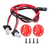 Pièces D'éClairage Rc Pour Phoenix VS4-10 1/10 2 Pièces Angel Eyes Bleu Clair Blanc Projecteur Phare RC Crawler Modèle Voiture Décoration(Taillight)