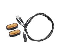 Pièces D'éClairage Rc Pour Traxxas Pour Trx4 D90 Pour Scx10 Pour Tamiya Pour Yikong Pour Rgt Pour Axial 1/10 1/14 1 Paire Clignotants Largeur RC Voiture Chenilles(Yellow)