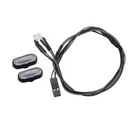 Pièces D'éClairage Rc Pour Traxxas Pour Trx4 D90 Pour Scx10 Pour Tamiya Pour Yikong Pour Rgt Pour Axial 1/10 1/14 1 Paire Clignotants Largeur RC Voiture Chenilles(White)