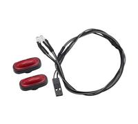 Pièces D'éClairage Rc Pour Traxxas Pour Trx4 D90 Pour Scx10 Pour Tamiya Pour Yikong Pour Rgt Pour Axial 1/10 1/14 1 Paire Clignotants Largeur RC Voiture Chenilles(Red)