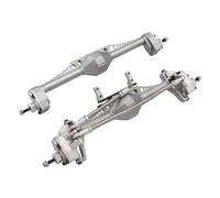 Pièces D'essieu Avant Arrière RC pour Axial pour Capra 1.9 pour Piste Illimitée pour Buggy pour UTB pour Currie F9 1/10 en Alliage D'aluminium Essieu Portail Avant Arrière Chenille RC(Silver,1set)