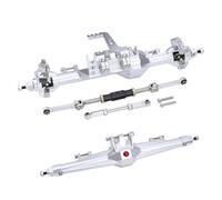 Pièces D'essieu Avant Arrière RC pour Vanquish H10 1/10 Essieux Avant Arrière Droits en Aluminium CNC Pièces De Rechange pour Voiture RC Crawler Accessoires(Silver,1set)