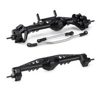 PièCes D'Essieu Rc Pour Axial Pour Capra 1.9 Pour UTB Pour LCG 1/10 CNC Aluminium F9 Offset Portal Axle Avec Supports Servo RC Crawler Pour Châssis(Black,Set)