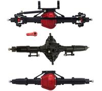 PièCes D'Essieu Rc Pour Axial Pour SCX10 D90 1/10 Eje Trasero Medio Delantero Coche Teledirigido Recto Aleación Aluminio Trepador Control Remoto Piezas Mejora(Black,Set)