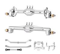 PièCes D'Essieu Rc Pour TRX4M 1/18 Jeu D'essieux En Laiton De 10 Mm Avec Deux Supports De Servo Mise À Niveau Des Liens(Silver)