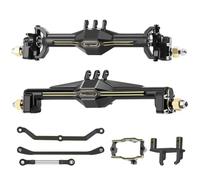 PièCes D'Essieu Rc Pour TRX4M 1/18 Jeu D'essieux En Laiton De 10 Mm Avec Deux Supports De Servo Mise À Niveau Des Liens(Black)