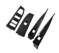 Pièces détachées automobiles Autocollants Décoratifs Pour Interrupteur De Lève-vitre De Voiture En Fibre De Carbone Véritable Pour BMW Série 5 G60 G68 2024(AB)