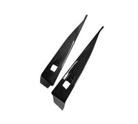 Pièces détachées automobiles Autocollants Décoratifs Pour Interrupteur De Lève-vitre De Voiture En Fibre De Carbone Véritable Pour BMW Série 5 G60 G68 2024(TYPE A)