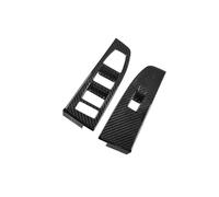 Pièces détachées automobiles Autocollants Décoratifs Pour Interrupteur De Lève-vitre De Voiture En Fibre De Carbone Véritable Pour BMW Série 5 G60 G68 2024(B)