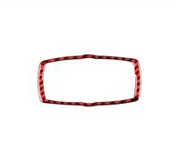 Pièces détachées automobiles Pour BMW Série 5 E60 2008-2010 Autocollants De Couverture De Cadre De Garniture De Commutateur De Phare De Voiture Intérieur En Fibre De Carbone(Rood)