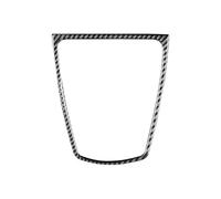 Pièces détachées automobiles Pour BMW Série 5 F10 F18 2011-2017 GT5 F07 Intérieur En Fibre De Carbone Tableau De Bord De Voiture Garniture Centrale De Klaxon Couverture Cadre Autocollants(Black)