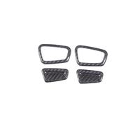 Pièces détachées automobiles Pour BMW Série 8 G14 G15 G16 2019-2023 Véritable Fiber De Carbone Siège Avant De Voiture Appuie-tête Interrupteur Cadre Couverture Autocollant(Black Carbon 4PCS)