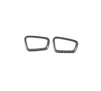 Pièces détachées automobiles Pour BMW Série 8 G14 G15 G16 2019-2023 Véritable Fiber De Carbone Siège Avant De Voiture Appuie-tête Interrupteur Cadre Couverture Autocollant(Black Carbon 2PCS)