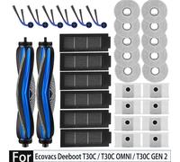 Pièces détachées Ecovacs Deebot T30C / T30C GEN 2 / T30C OMNI / T30C OMNI GEN 2, Deebot N50 OMNI : brosse, filtre, chiffon de nettoyage, sac à poussière 27PCS