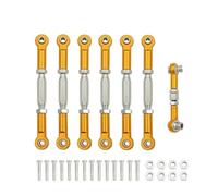 PièCes DéTachéEs Jouets Pour Traxxas Pour Slash 4x4/2 Roues Motrices 1/10 1 Kit Kit Biellettes Carrossage Réglables Aluminium Tendeur Pièces Rechange Voitures RC(Gold)