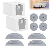 PièCes DéTachéEs Pour Roborock S8 Maxv Ultra,Chiffon Long X 4,Chiffon Rond X 4,Sac D'Aspirateur X 2,S8 Max Ultra Robot Aspirateur PièCe De Rechange,Pour Roborock S8 Maxv Ultra