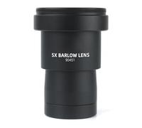 Pièces détachées pour télescope astronomique Lentille Barlow 5X 1.25 Pouces, Extension de Longueur entièrement revêtue en métal avec caméra M42, Adaptateur d'anneau T2 T for télescope