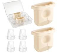 Pièces détachées pour tire-lait Eufy - 4 valves bec de canard & 2 membranes silicone avec boîte de rangement, compatibles avec Eufy S1 Pro S1 E10 E20, accessoires BPA-free pour usage maison & nomade